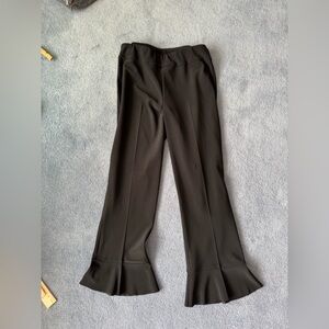 Joseph Ribkoff Black Cropped Flare Hem Dress Pants Pull-on size 12